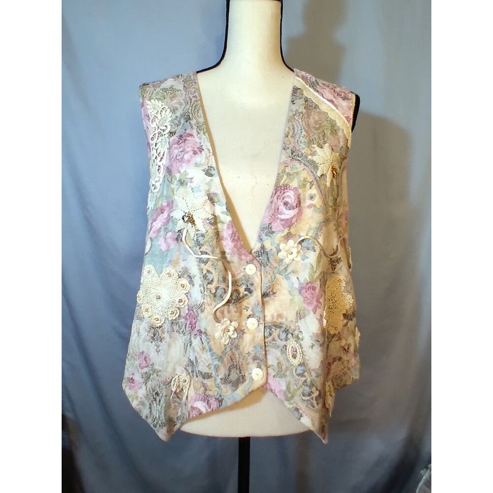 Vintage Floral Grandma Vest